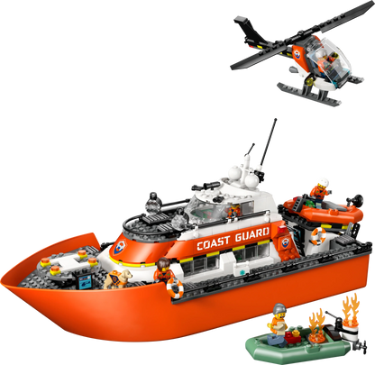 LEGO City Exploration Coast Guard Rescue Boat & Helicopter