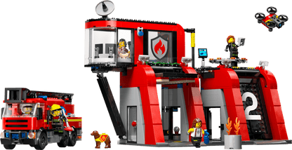 LEGO City Fire Fire Station with Fire Truck - Trading Card Market