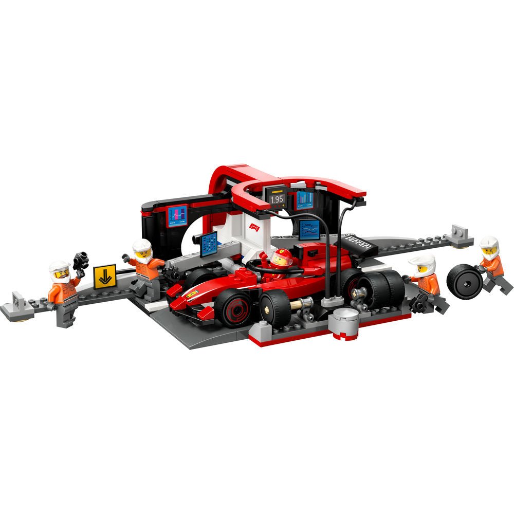 LEGO City Formula 1 F1 Pit Stop & Pit Crew with Ferrari Car - Trading Card Market