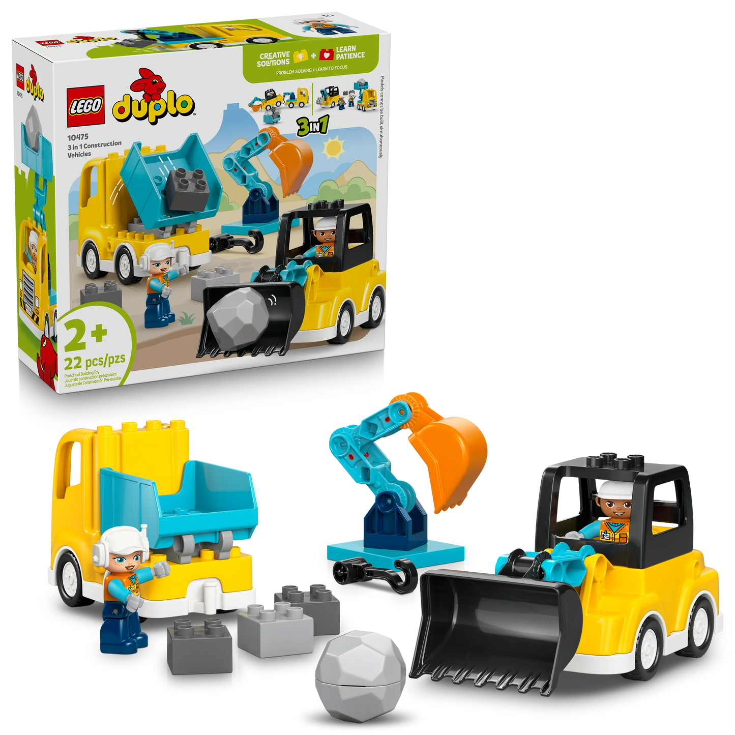 LEGO DUPLO Town 3 in 1 Construction Vehicles