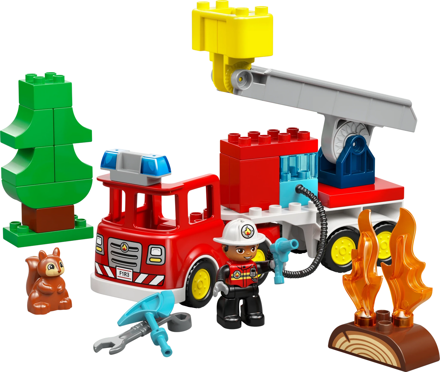 LEGO DUPLO Town Fire Truck with Hose and Firefighter - Trading Card Market