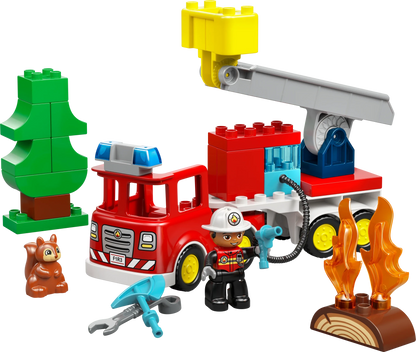 LEGO DUPLO Town Fire Truck with Hose and Firefighter - Trading Card Market
