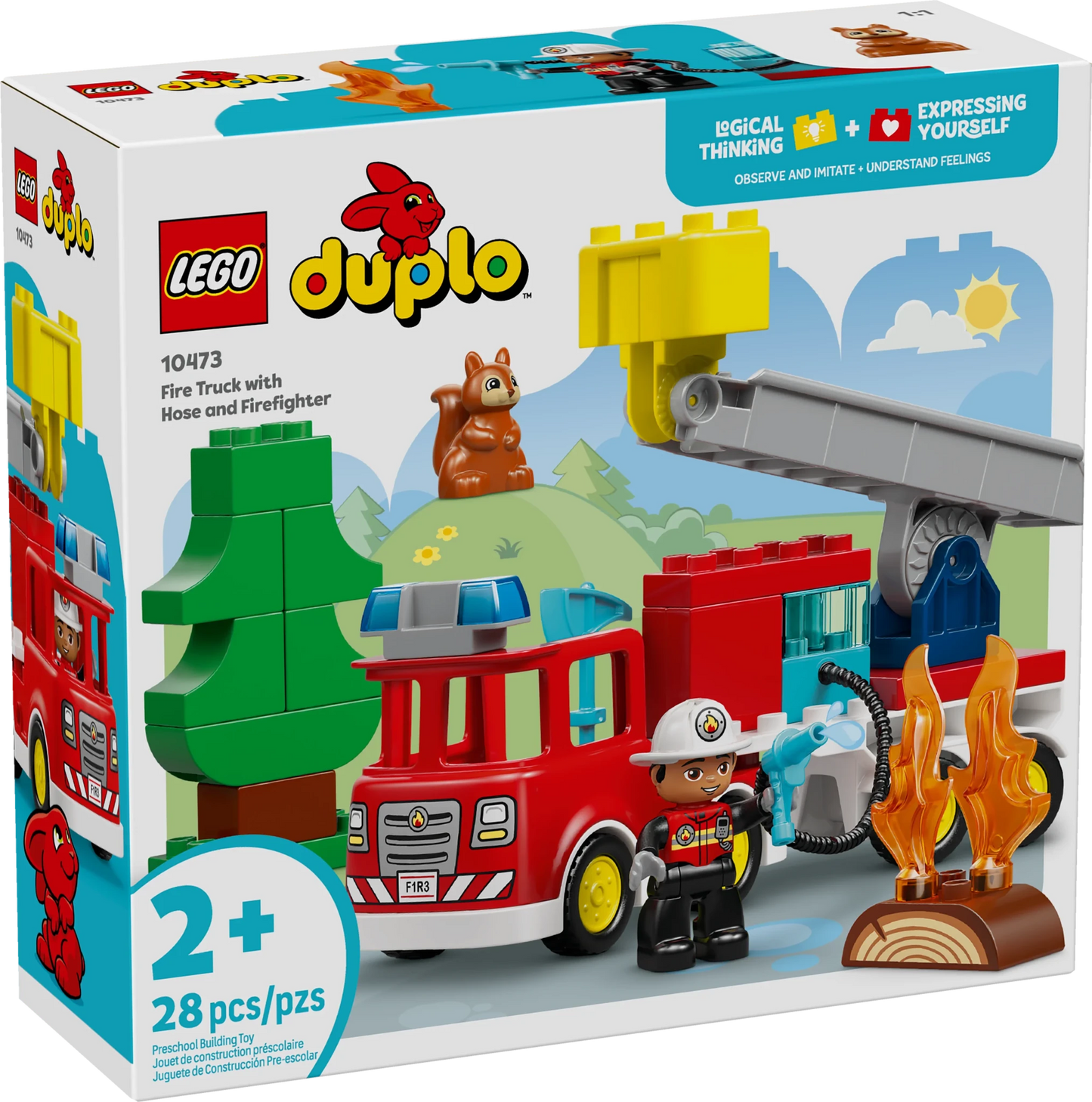 LEGO DUPLO Town Fire Truck with Hose and Firefighter - Trading Card Market