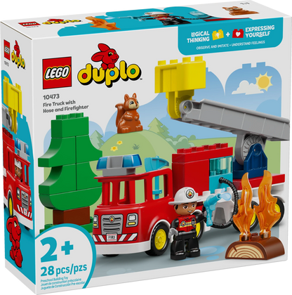 LEGO DUPLO Town Fire Truck with Hose and Firefighter - Trading Card Market