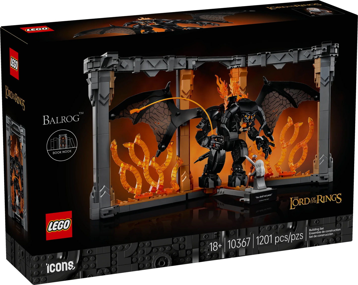 LEGO Icons The Lord of the Rings: Balrog Book Nook - Trading Card Market