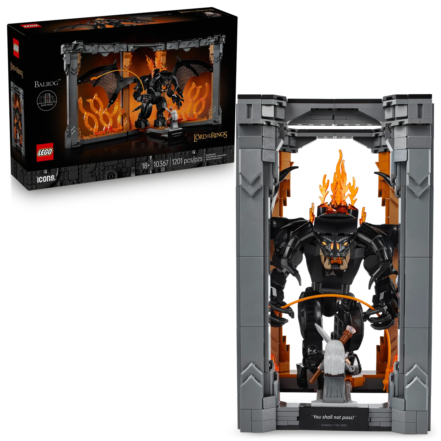 LEGO Icons The Lord of the Rings: Balrog Book Nook - Trading Card Market