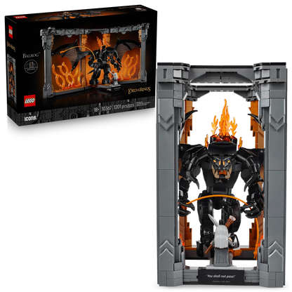 LEGO Icons The Lord of the Rings: Balrog Book Nook - Trading Card Market