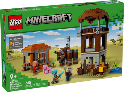 LEGO Minecraft The Pillager Outpost and Ravager - Trading Card Market