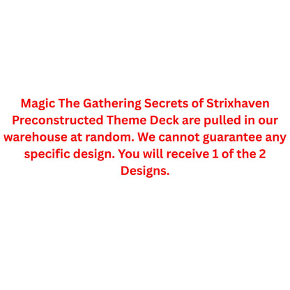 Magic The Gathering Secrets of Strixhaven Preconstructed Theme Deck - Trading Card Market