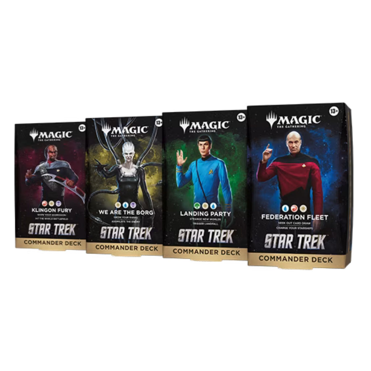 Magic The Gathering Star Trek Commander Deck DIsplay (4 Decks)