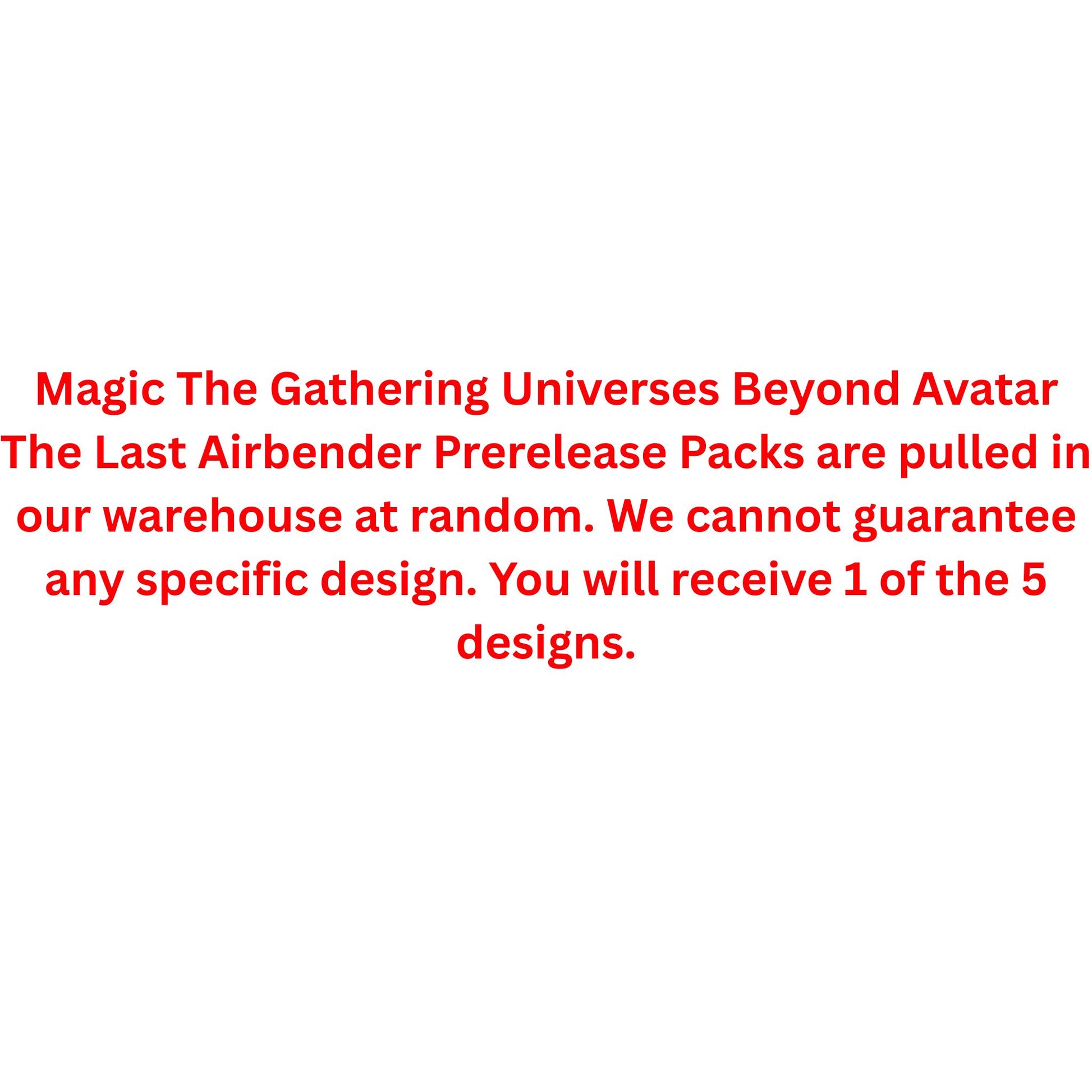 Magic The Gathering Universes Beyond Avatar The Last Airbender Prerelease Pack - Trading Card Market