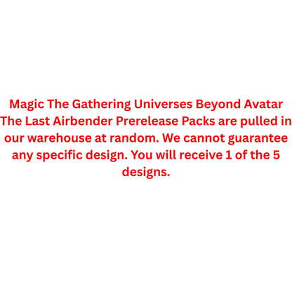 Magic The Gathering Universes Beyond Avatar The Last Airbender Prerelease Pack - Trading Card Market