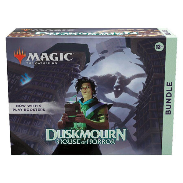 duskmourn mtg play booster box Magic The Gathering Bundle House of Horror Sleeves:Stiltzkin - Moogle Merchant The Magic Lorcana TCG: The Queen Commander Legends
