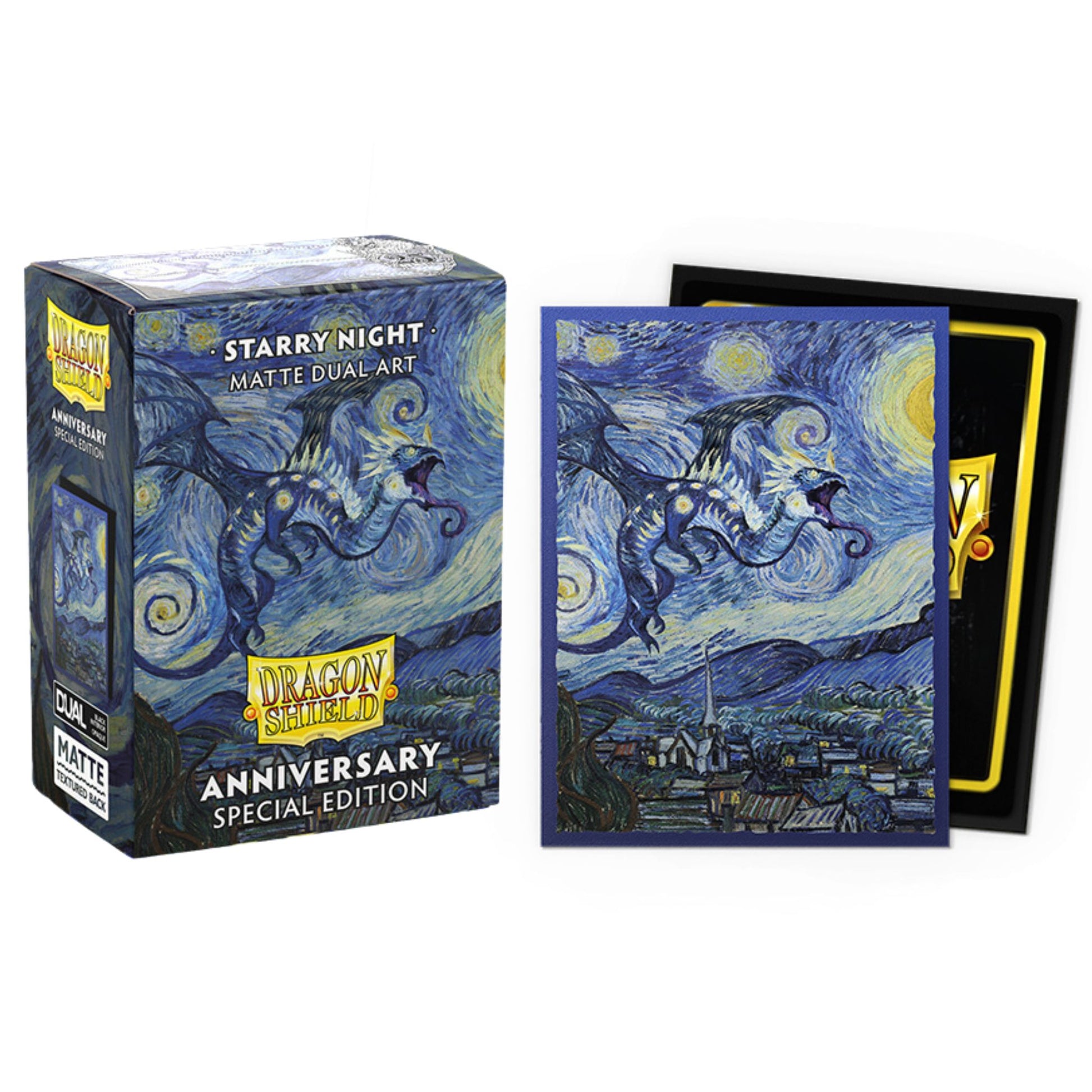 dragon shield art card sleeves Dragon Shield Standard Matte Starry Night Deck Protector Card Sleeves