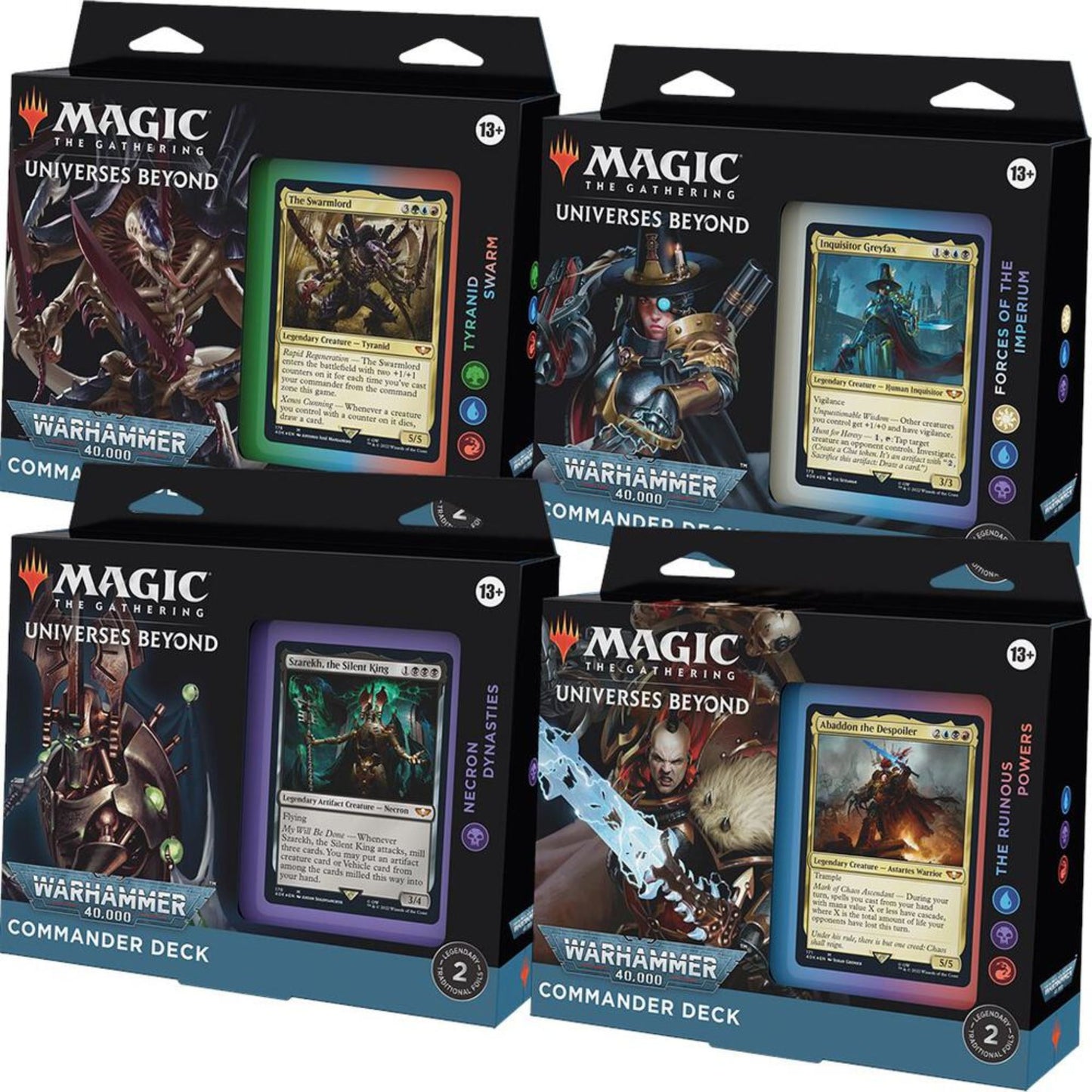 Magic The Gathering Universes Beyond Warhammer 40k Commander Deck Display (4 Decks) - Trading Card Market