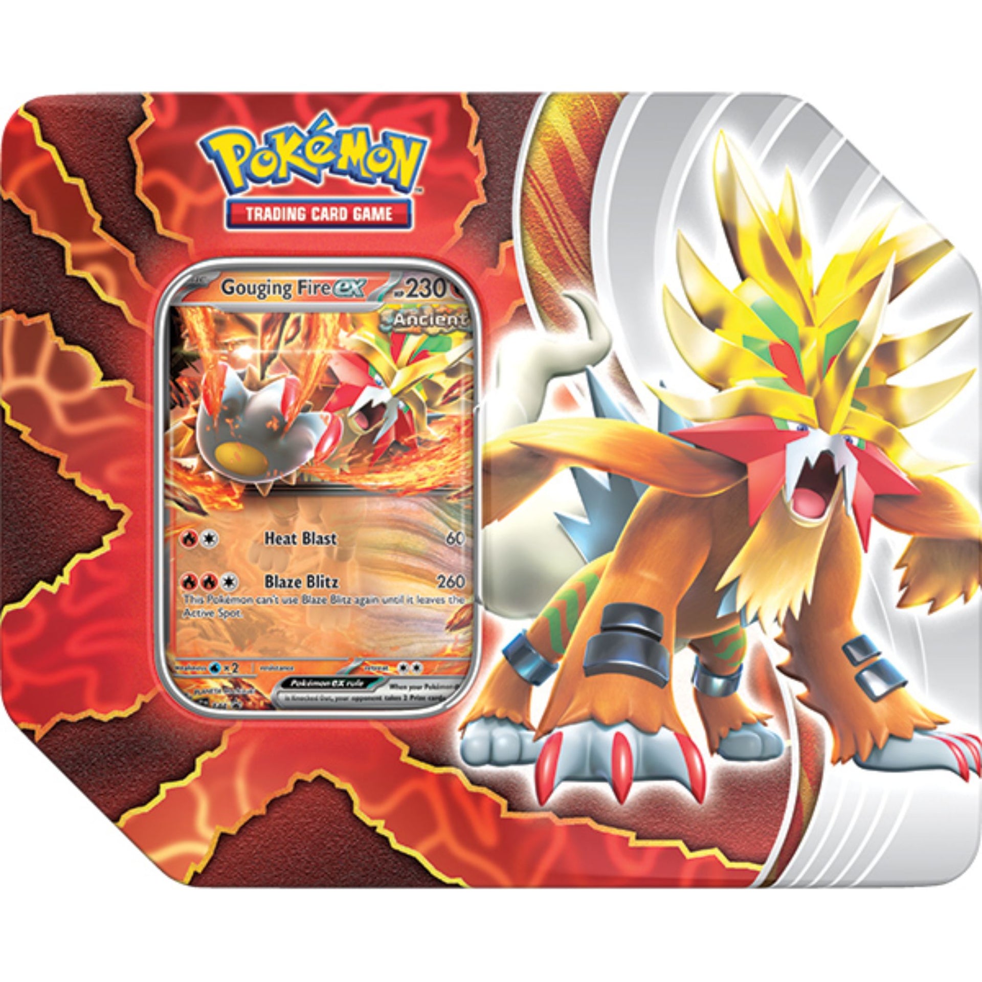 gouging fire ancient pokemon card Pokemon Paradox Destinies Tin