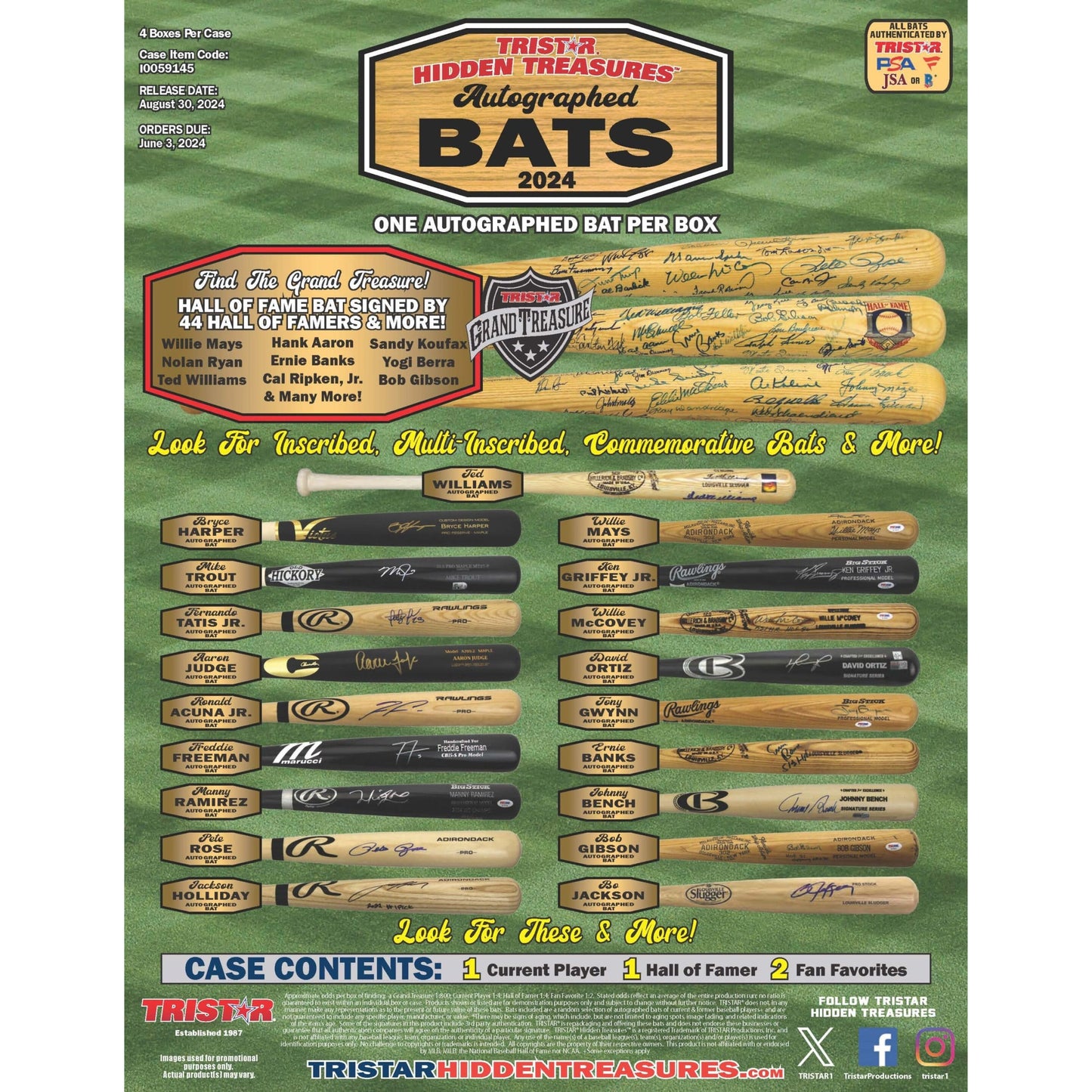 2024 Tristar Hidden Treasures Autographed Baseball Bat Box - Trading Card Market