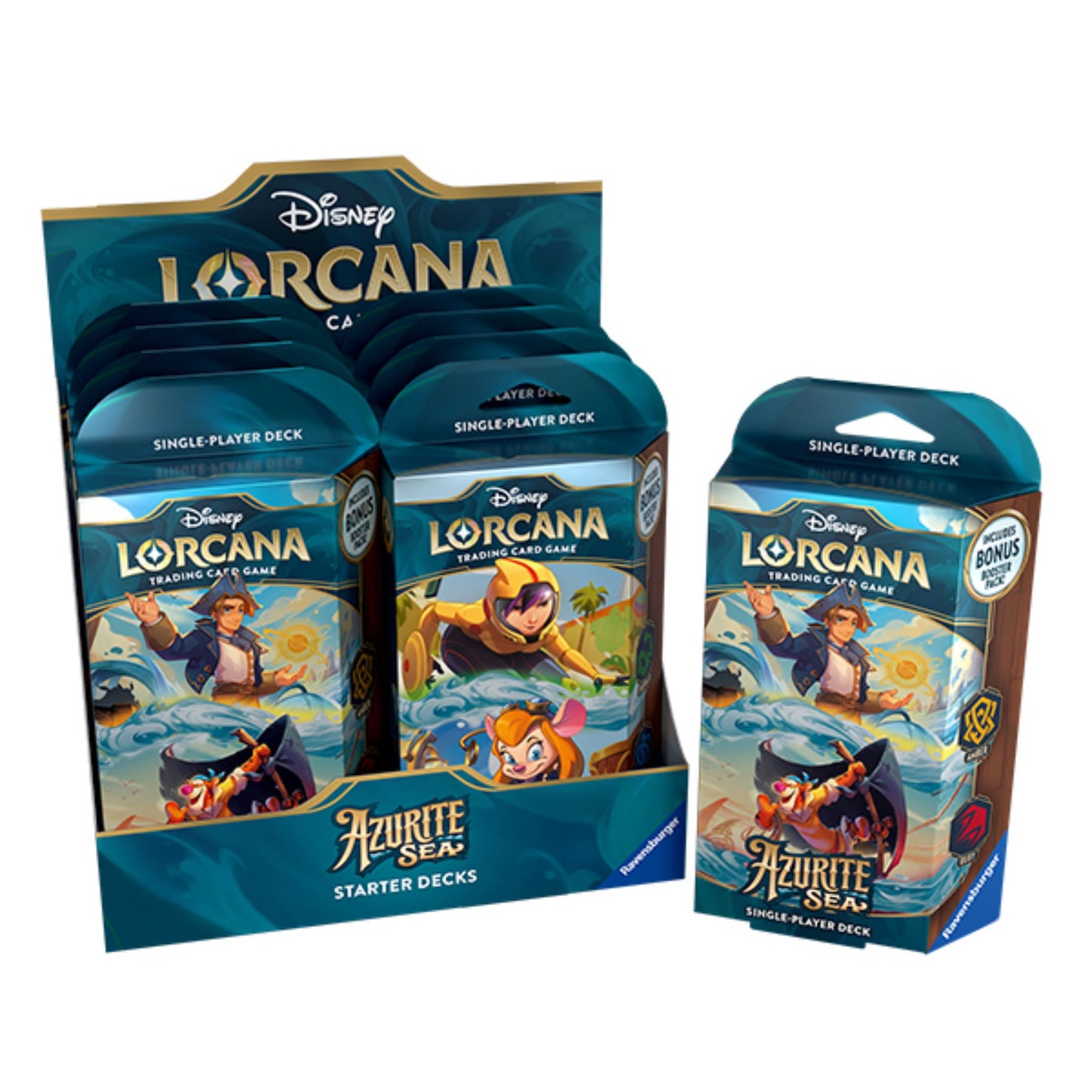 Disney Lorcana Azurite Sea Starter Deck Display (8 Decks)