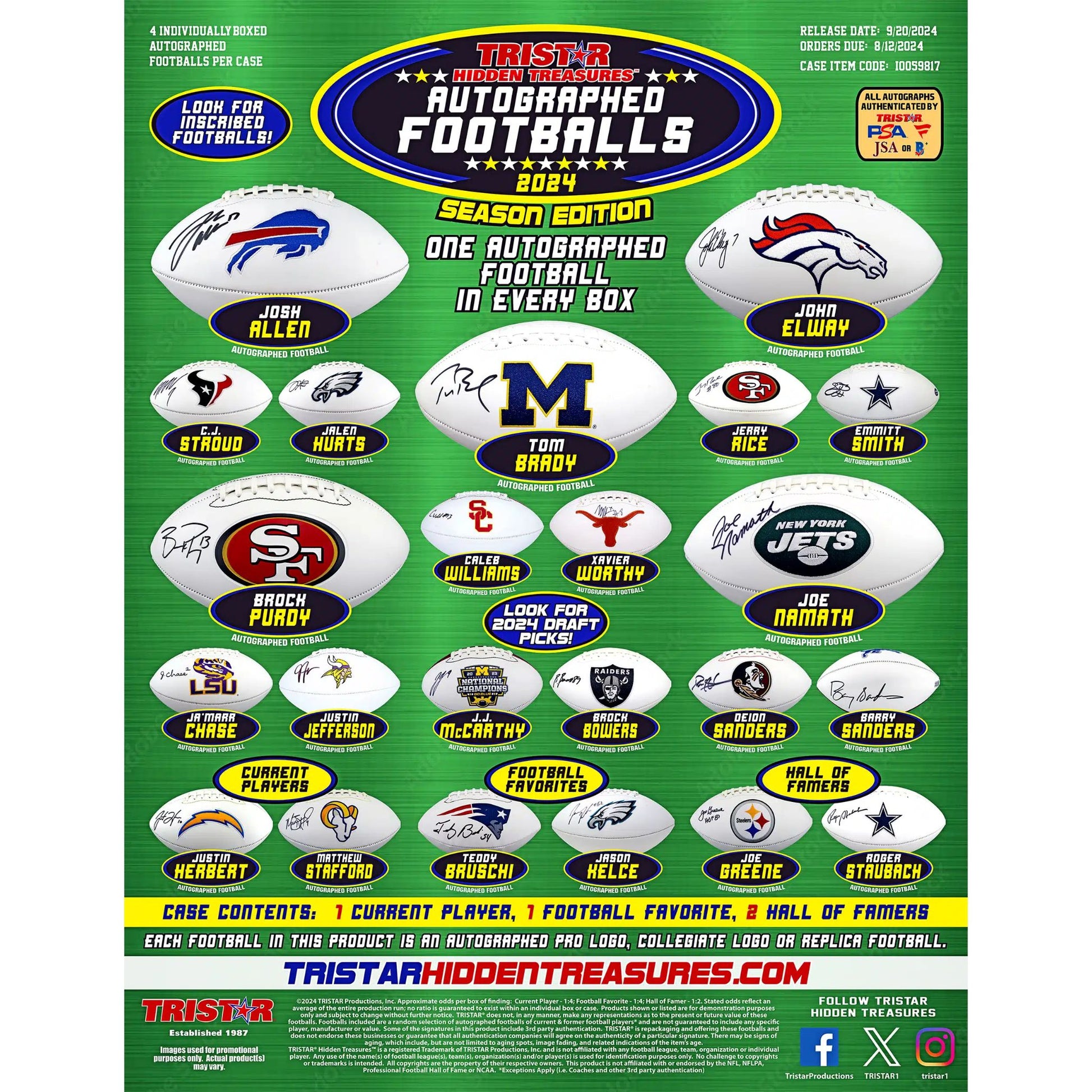 2024 Tristar Hidden Treasures Autographed Football Season Edition Box - Trading Card Market