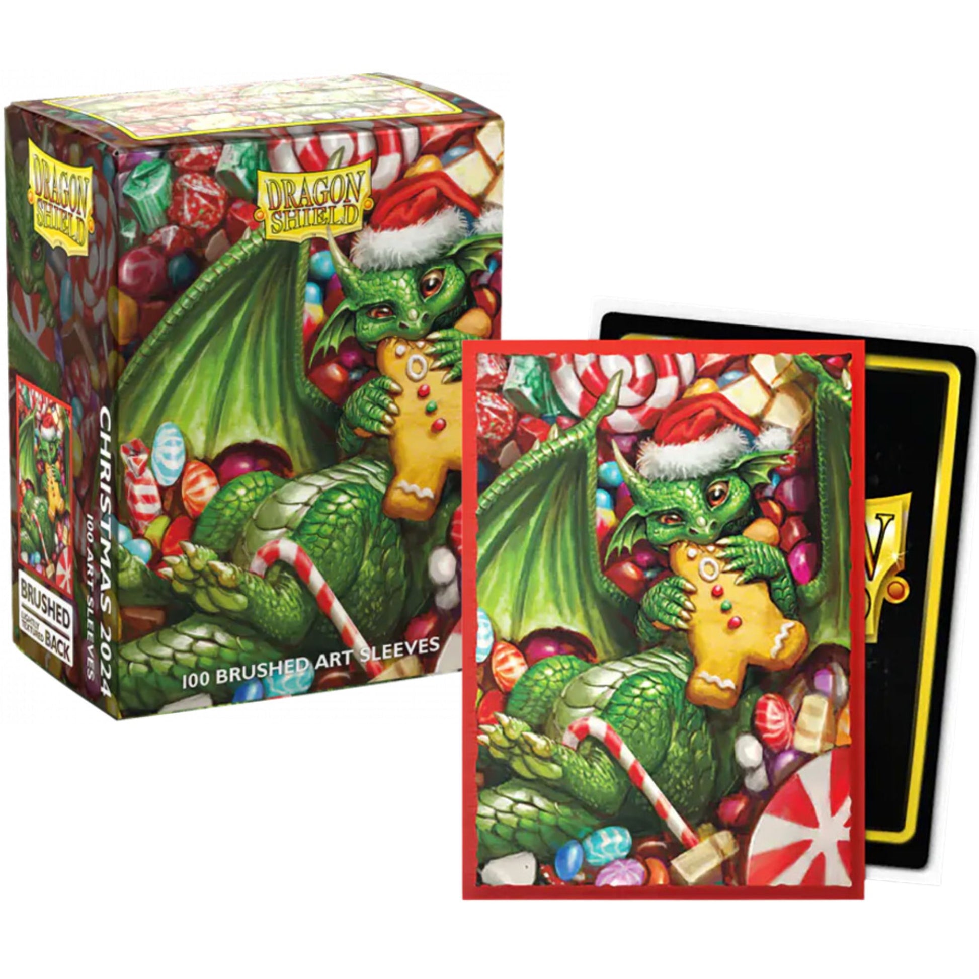 Dragon Shield Brushed 2024 Christmas Art Standard Sleeves - Trading Card Market