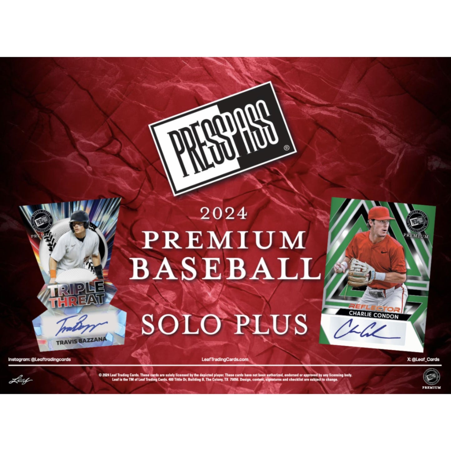 2024 Leaf Press Pass Premium Baseball Solo Edition - Trading Card Market