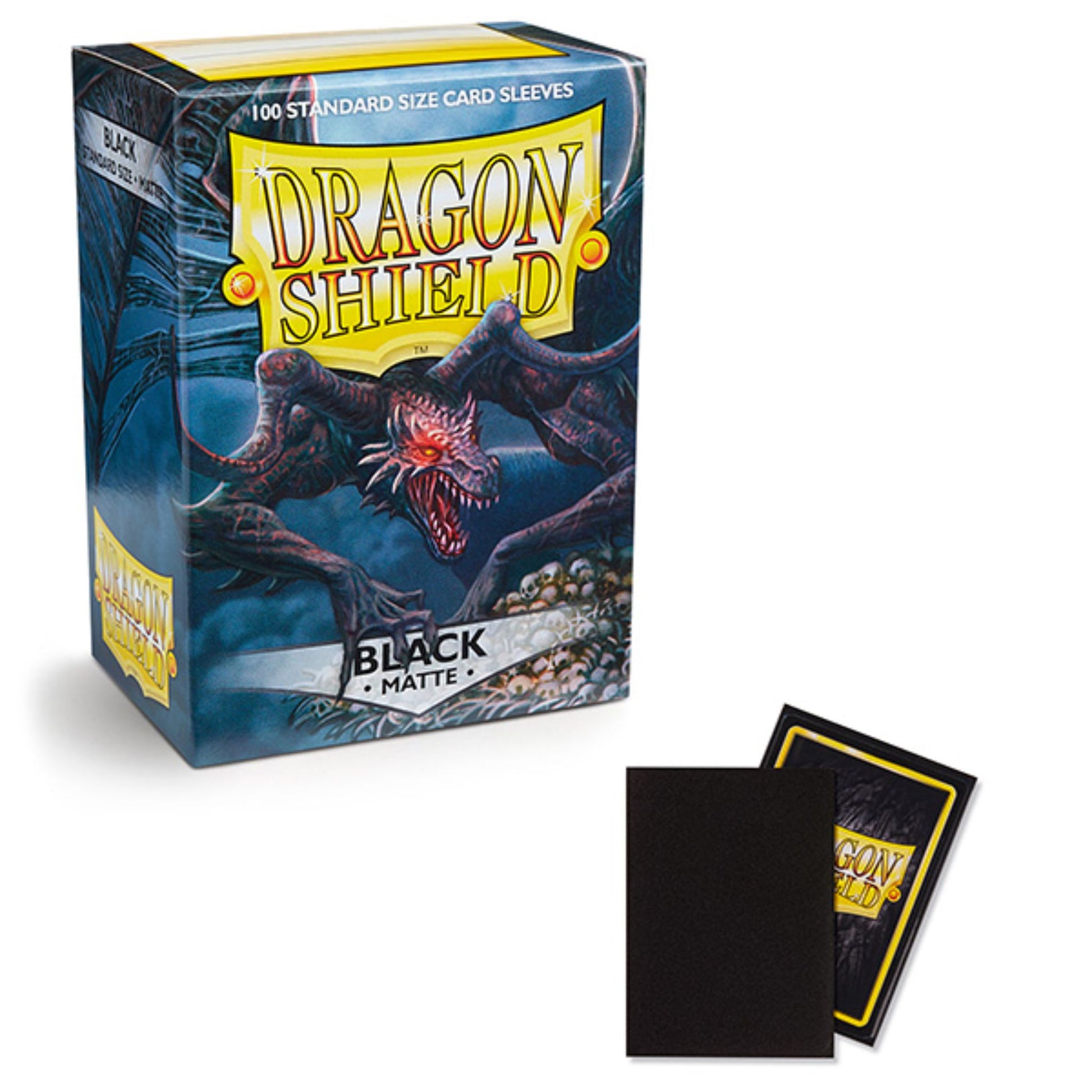 Dragon Shield Standard Matte Black Sleeves - Trading Card Market