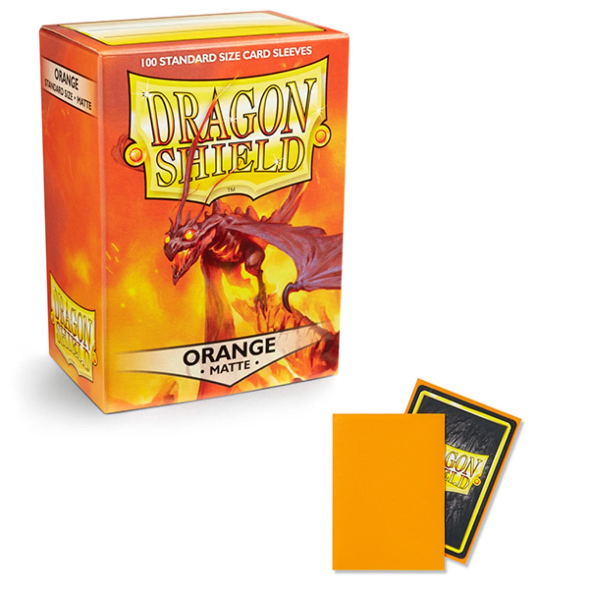 Dragon Shield Standard Matte Orange Sleeves - Trading Card Market