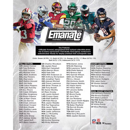 2024 Under Wraps Emanate NFL Autographed Collectible Photo Mystery Box - Trading Card Market