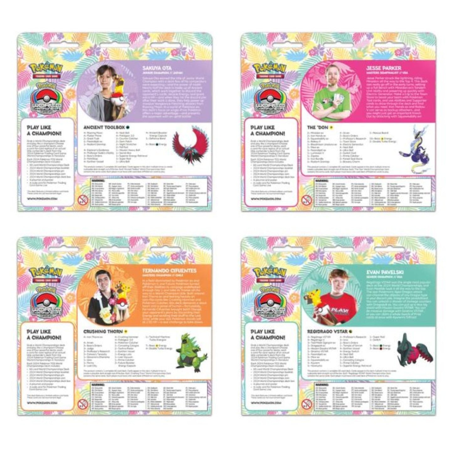 Pokemon 2024 World Championships Deck Display (4 Decks) - Trading Card Market