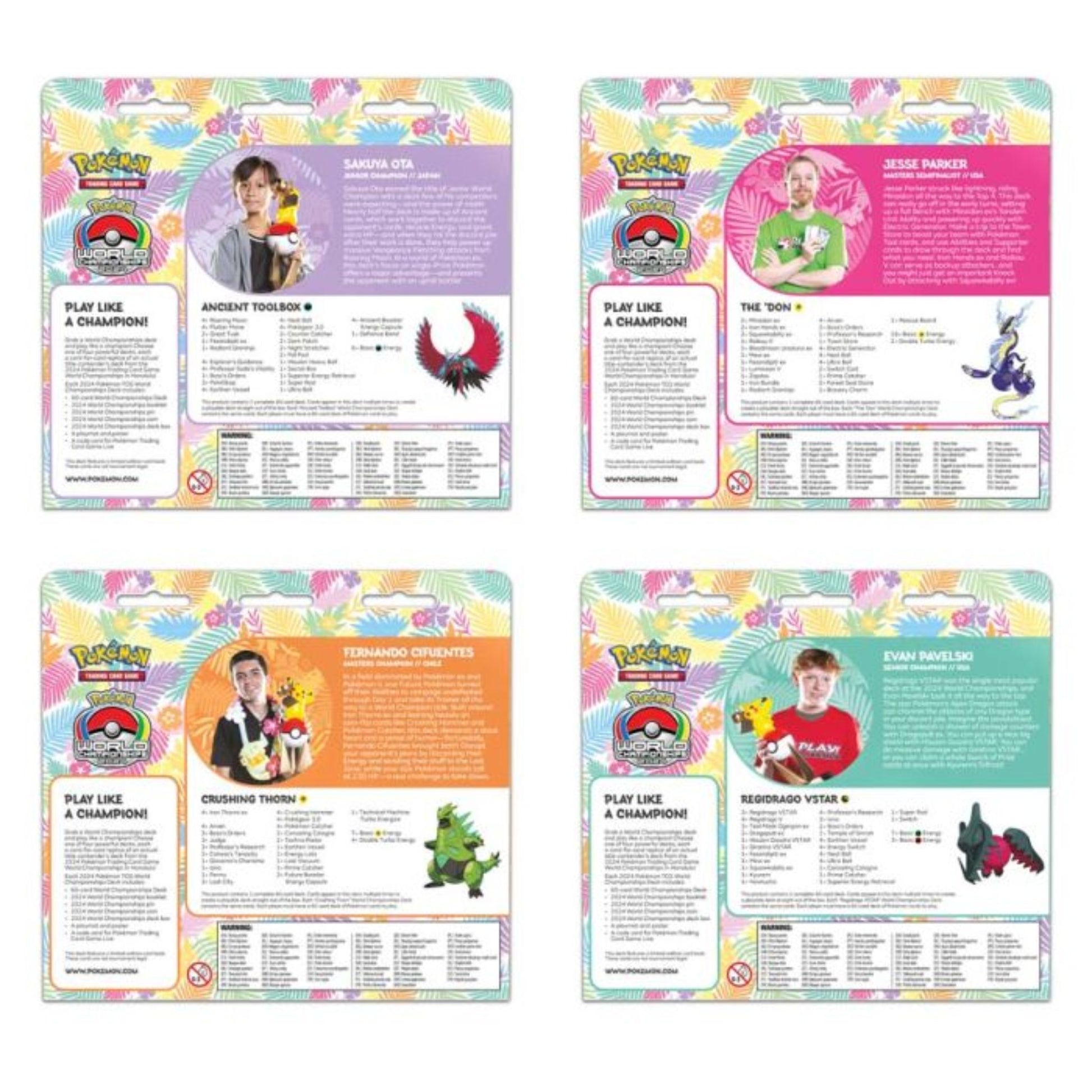 Pokemon 2024 World Championships Deck Display (4 Decks) - Trading Card Market