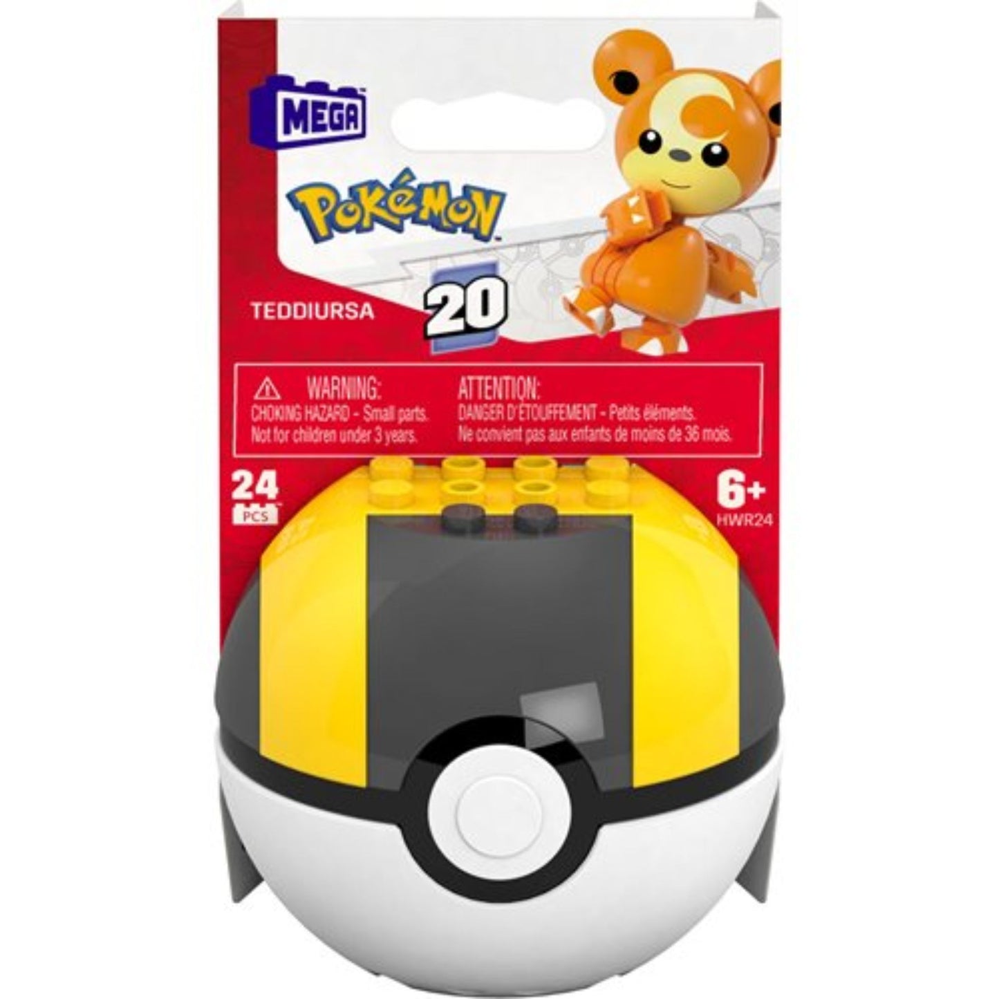 Mattel Mega Construx Pokemon Generations Teddiursa Poke Ball