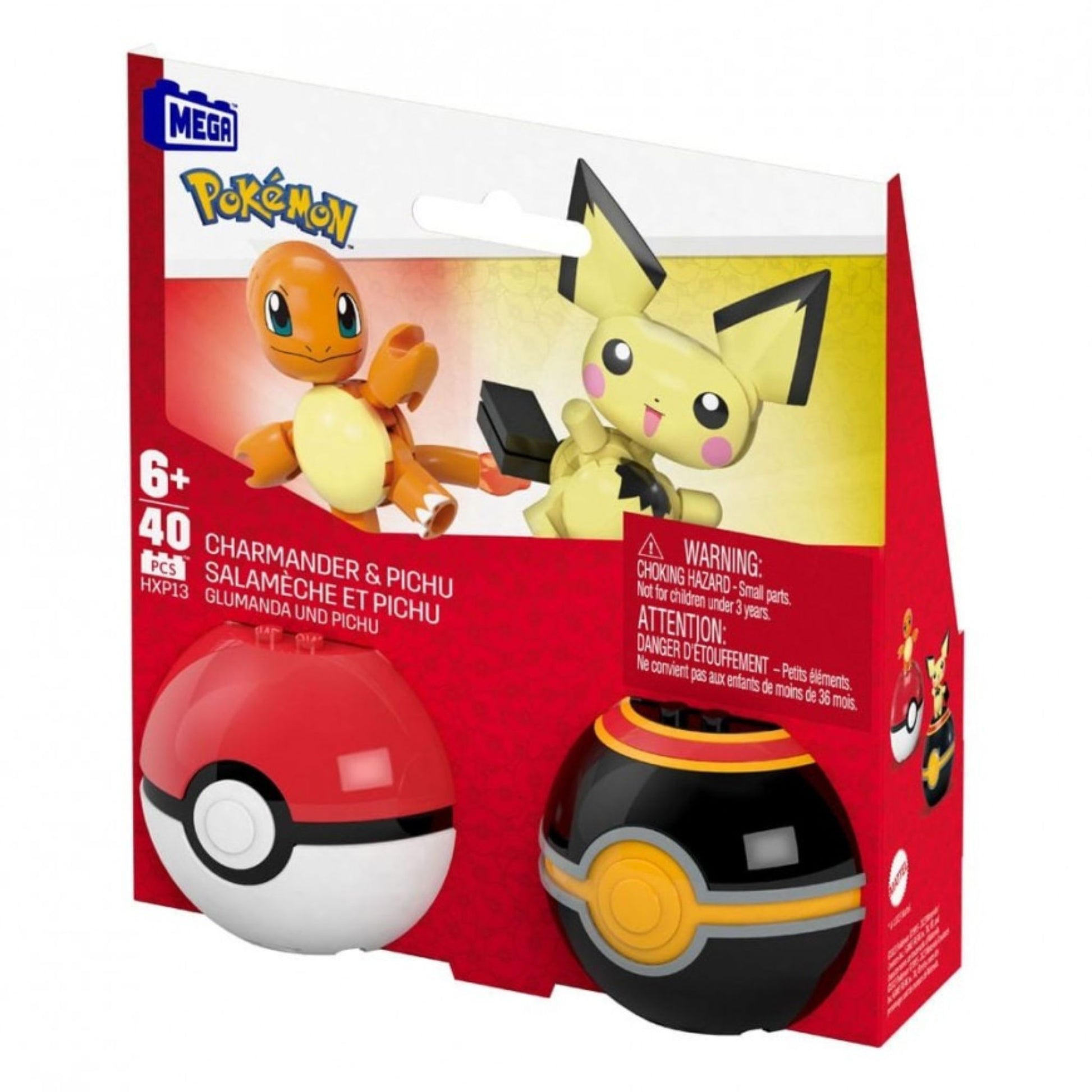 Mega Construx Pokemon Poke Ball Collection Charmander & Pichu - Trading Card Market