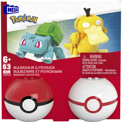 Mega Construx Pokemon Poke Ball Collection Bulbasaur & Psyduck - Trading Card Market