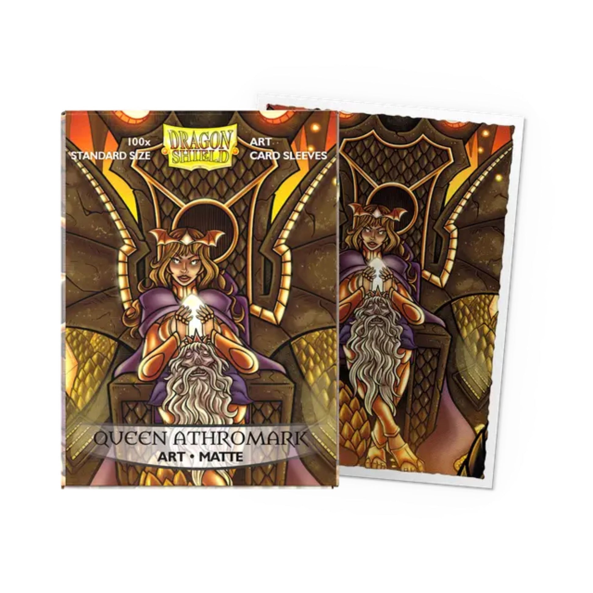 Dragon Shield Sleeves Standard Matte Queen Athromark Portrait Art - Trading Card Market