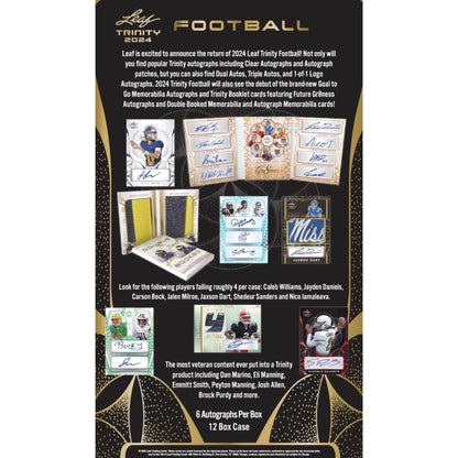 2024 Leaf Trinity Football Hobby Box - Trading Card Market