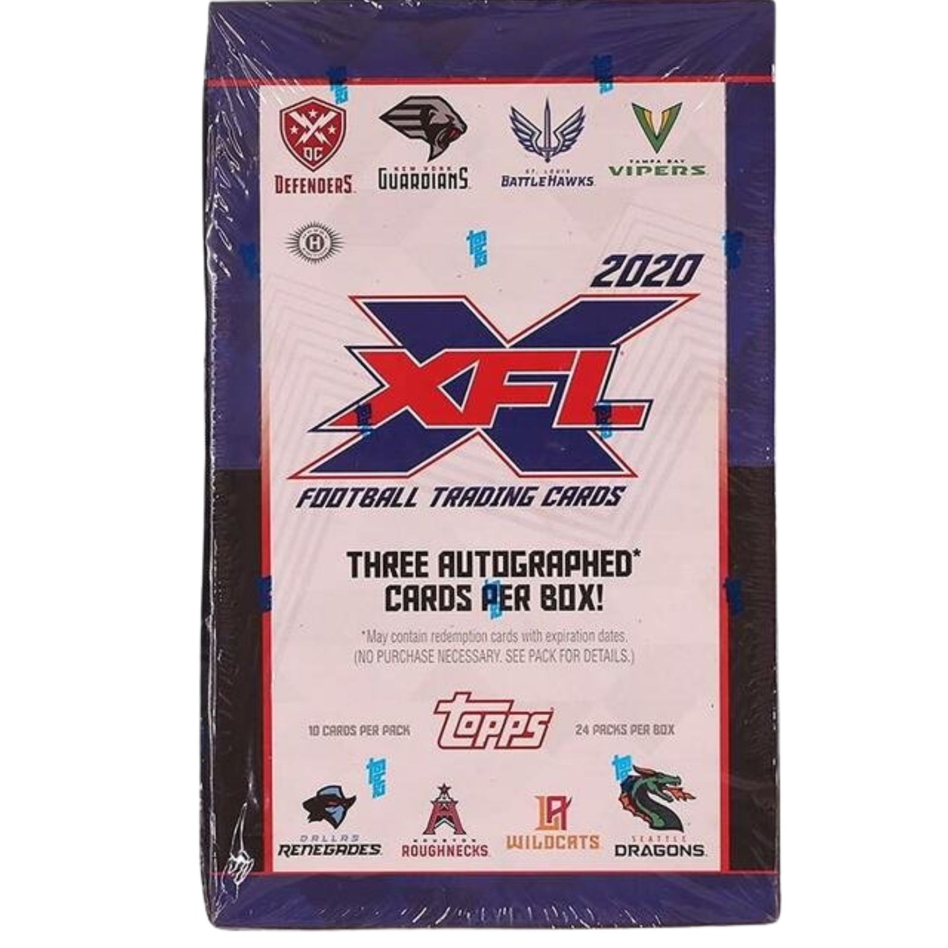 2020 Topps XFL Football Hobby Box 