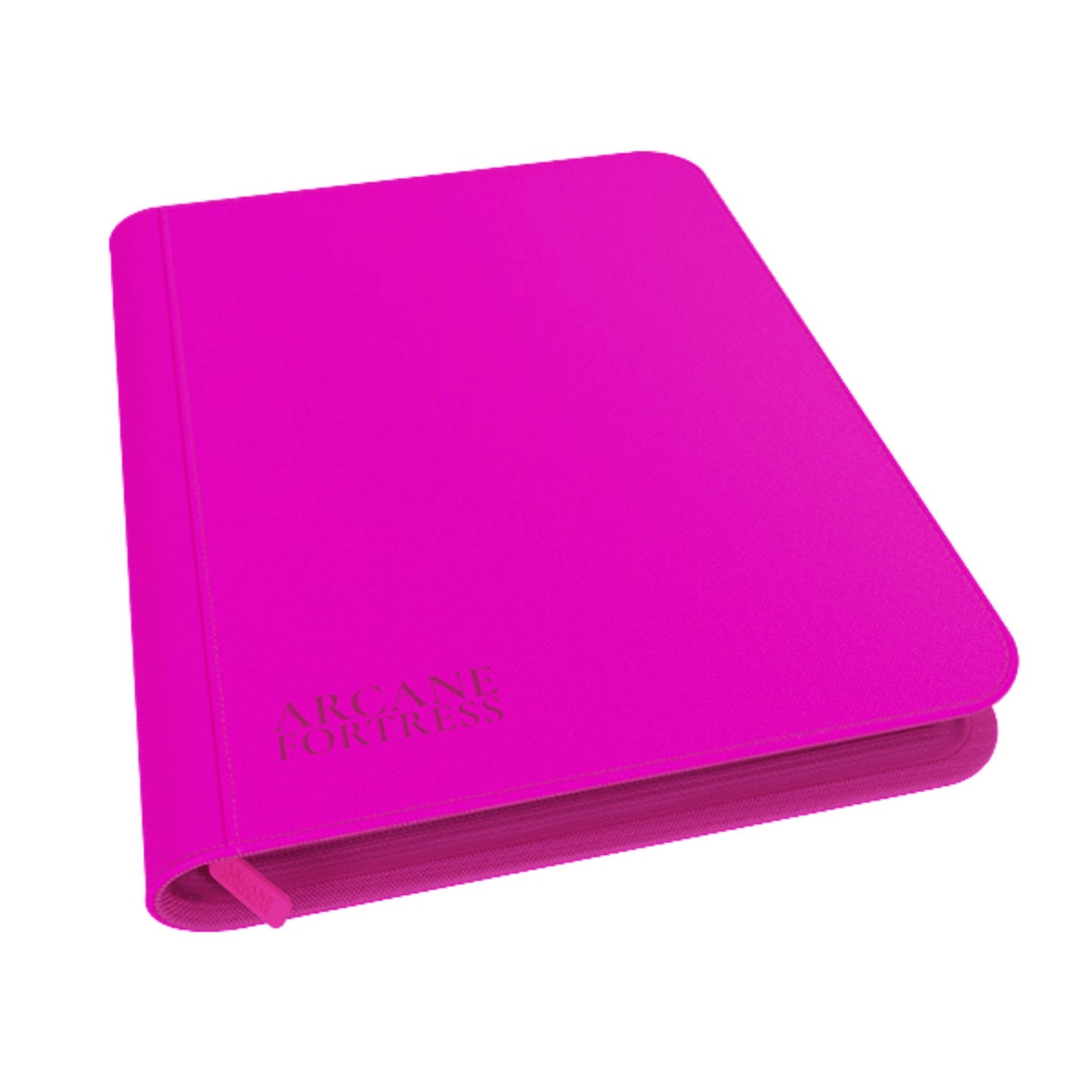 Arcance Fortress 9 - Pocket Neon Pink Zippered Binder - Trading Card Market