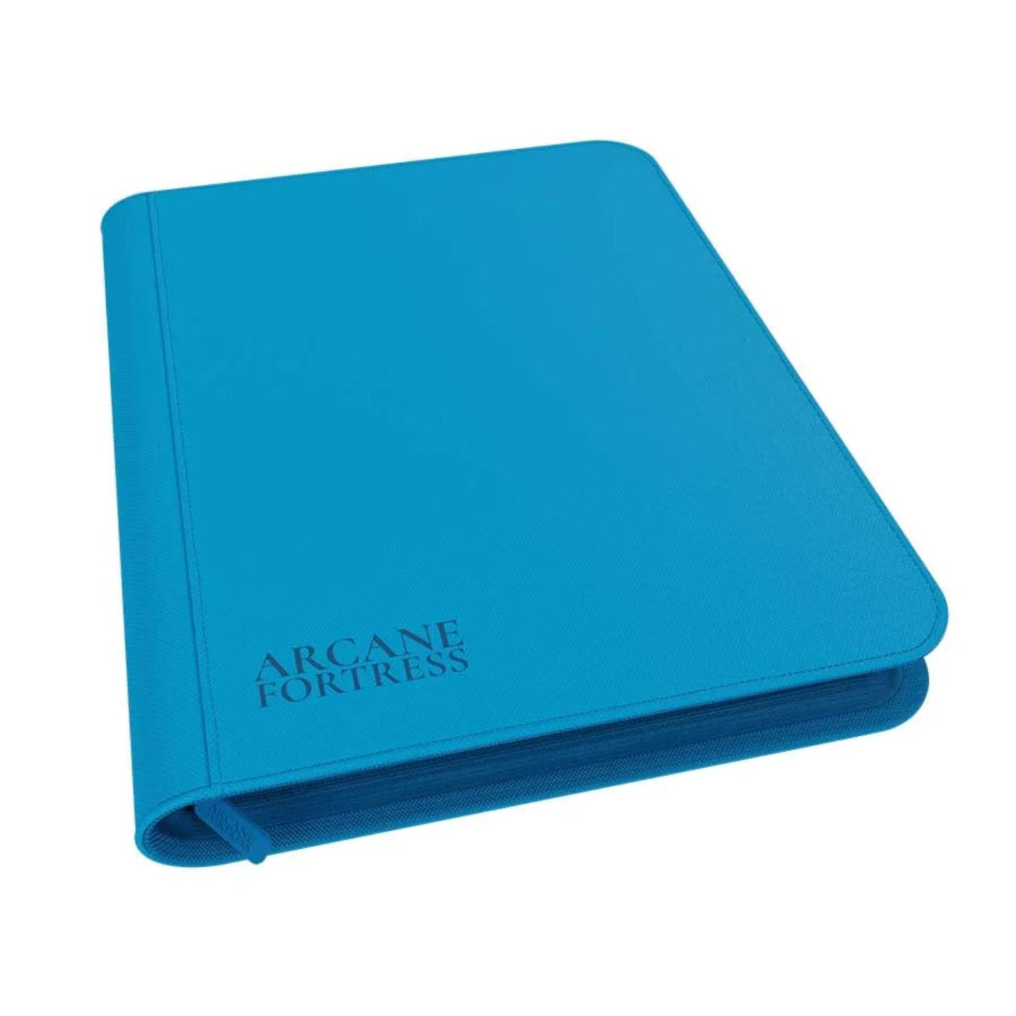 Arcance Fortress 9 - Pocket Neon Blue Zippered Binder - Trading Card Market
