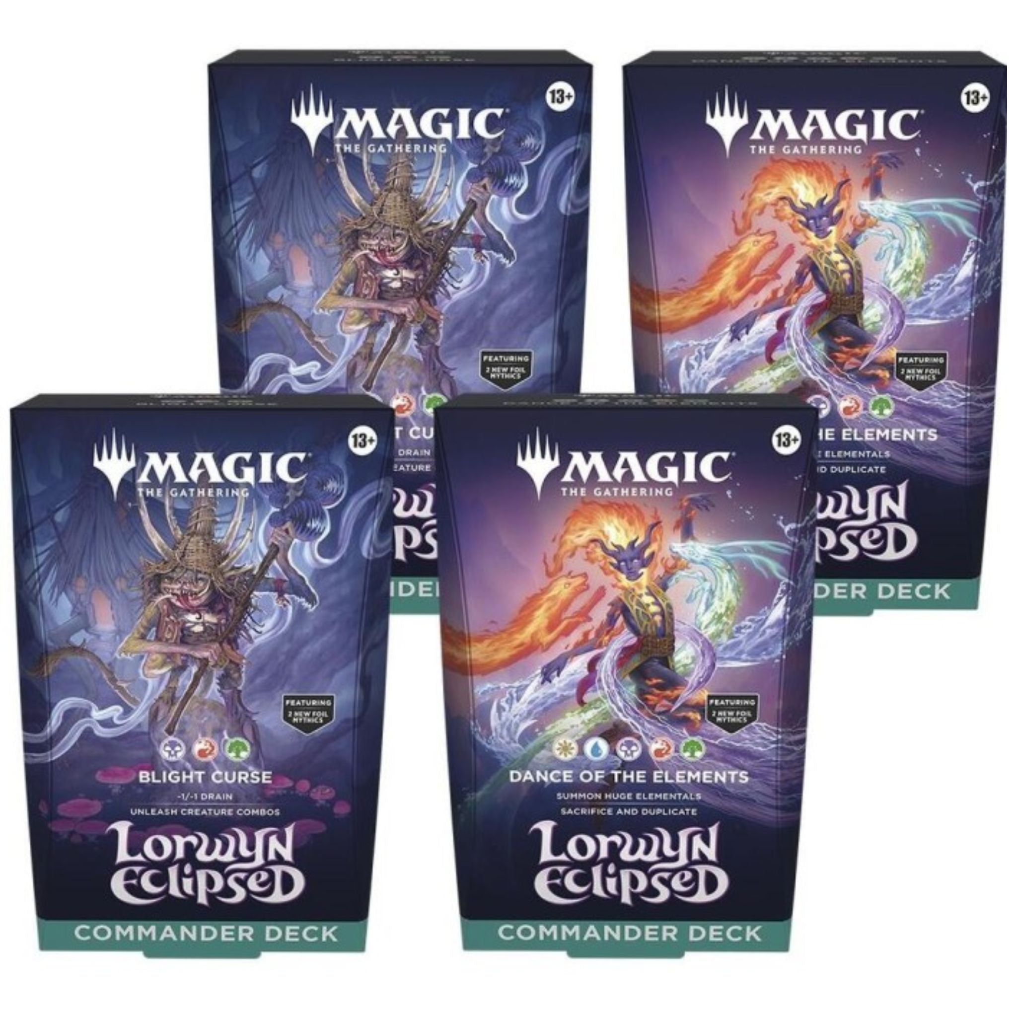 Magic The Gathering Lorwyn Eclipsed Commander Deck (4 Decks