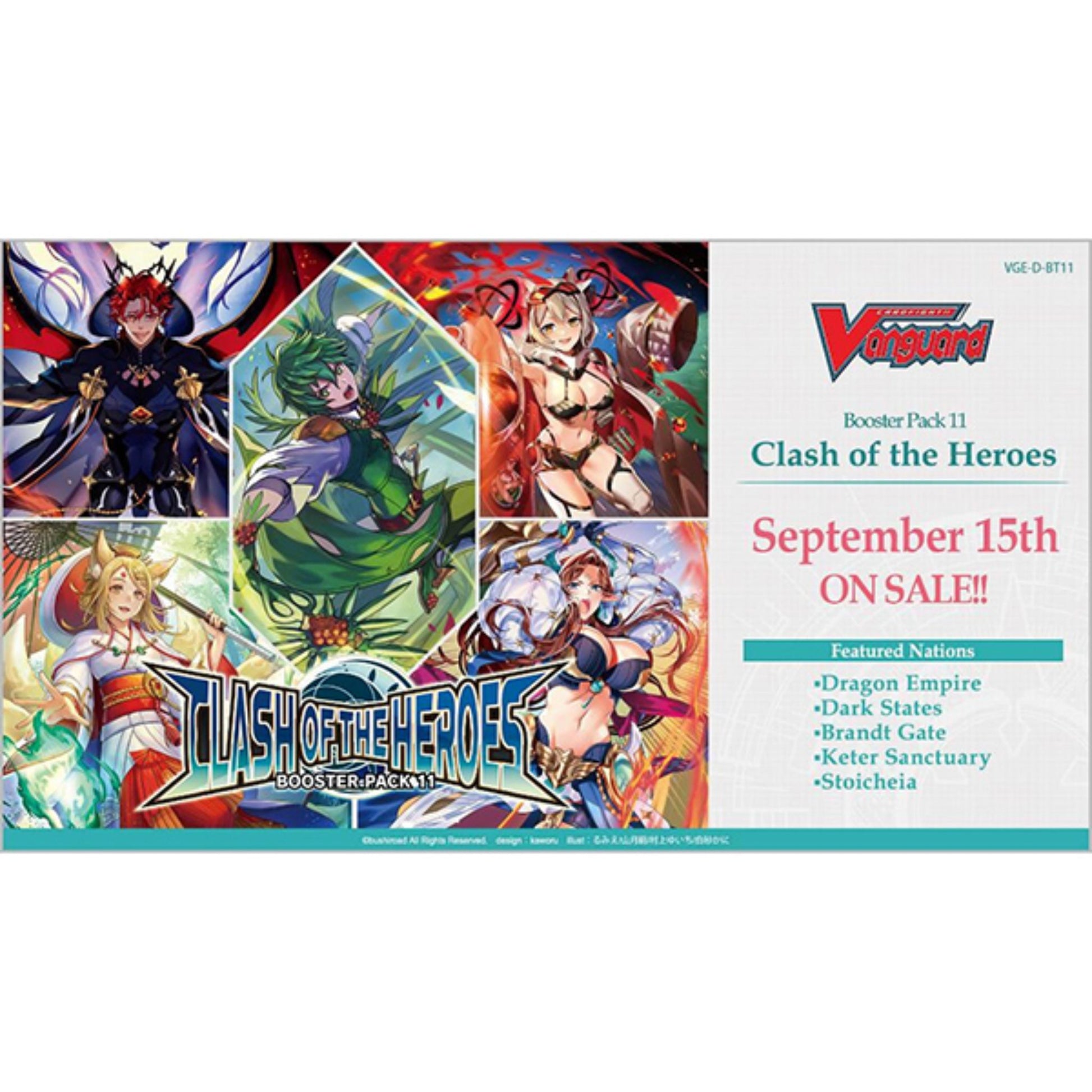 Cardfight Vanguard Clash of the Heroes Booster Box (Back - to - School Sale) - Trading Card Market