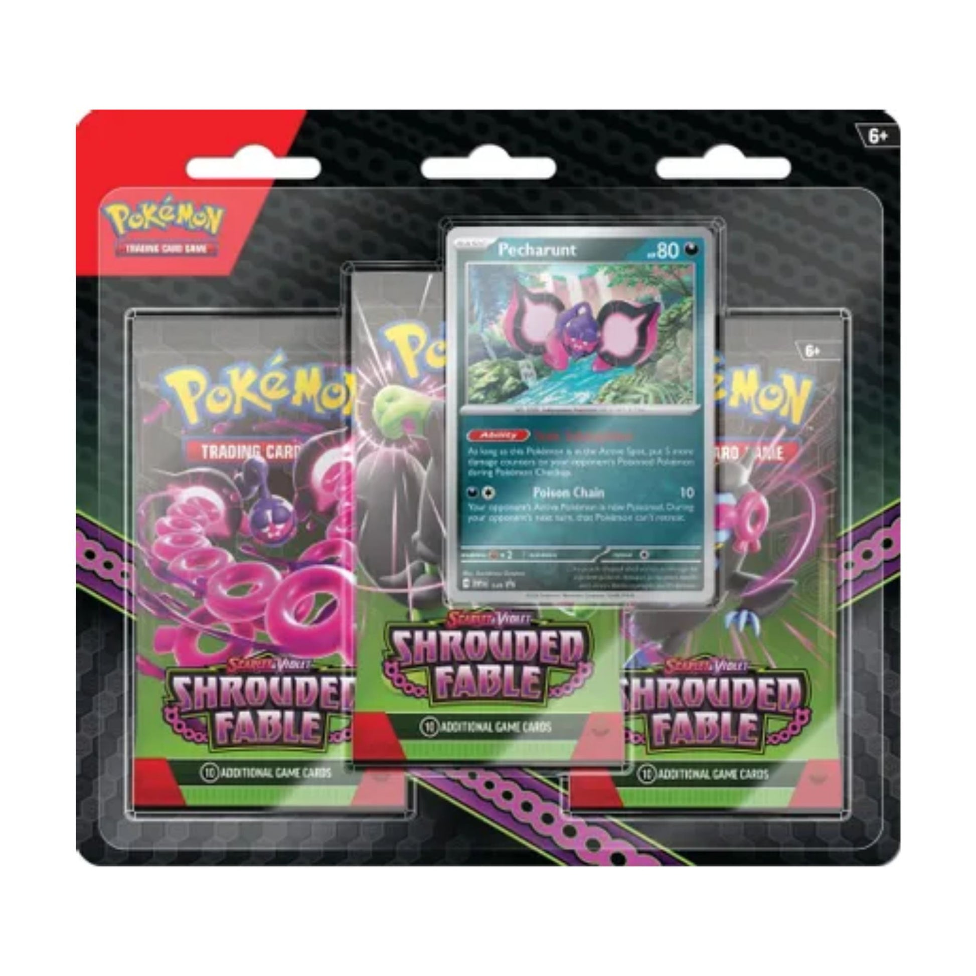 Pokemon Scarlet & Violet Shrouded Fable 3-Pack Booster Blister – Trading  Card Market