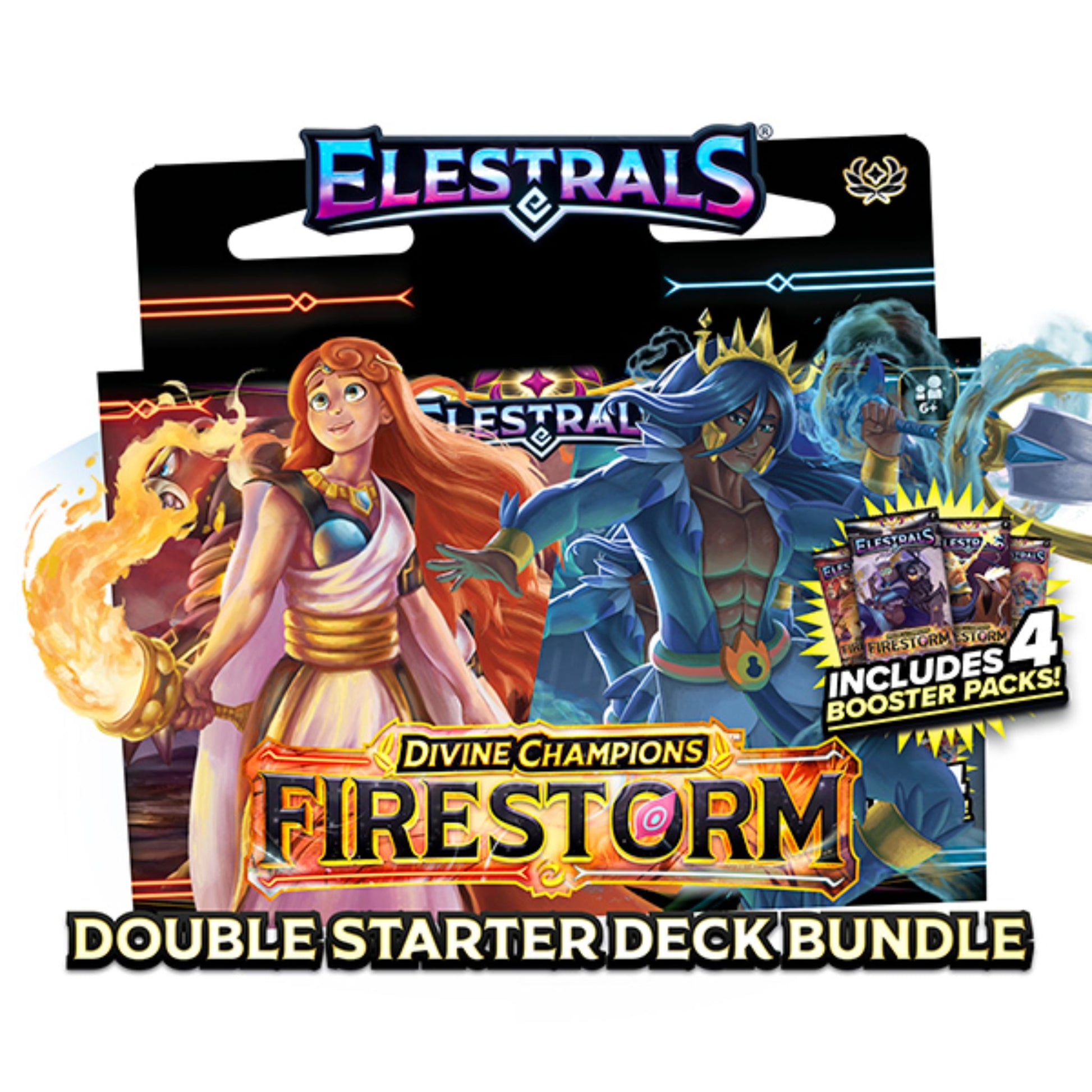 Elestrals Firestorm Double Starter Deck Bundle Hestia vs. Poseidon - Trading Card Market