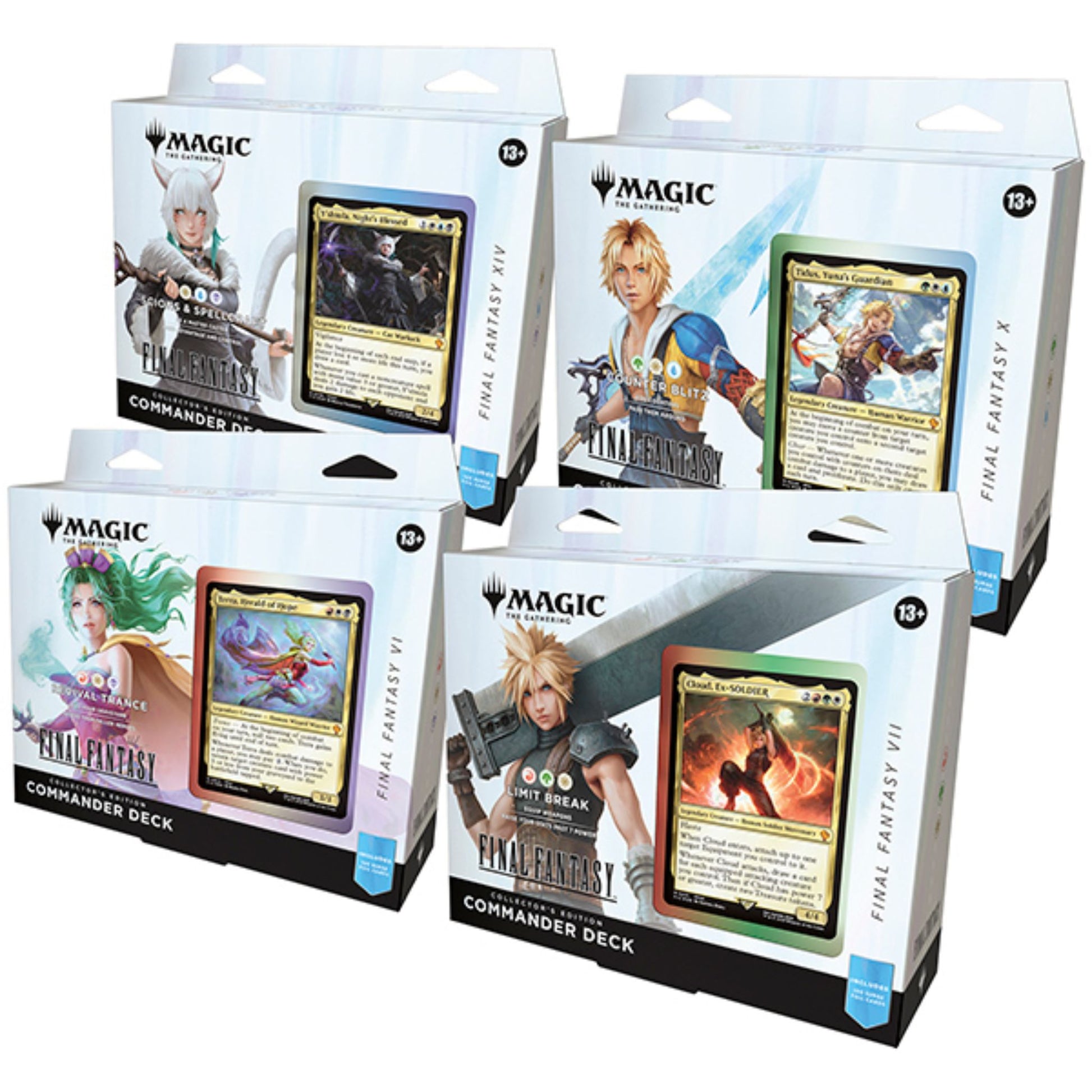 Magic The Gathering Universes Beyond Final Fantasy Commander Deck Collector Edition Display (4 Decks) - Trading Card Market