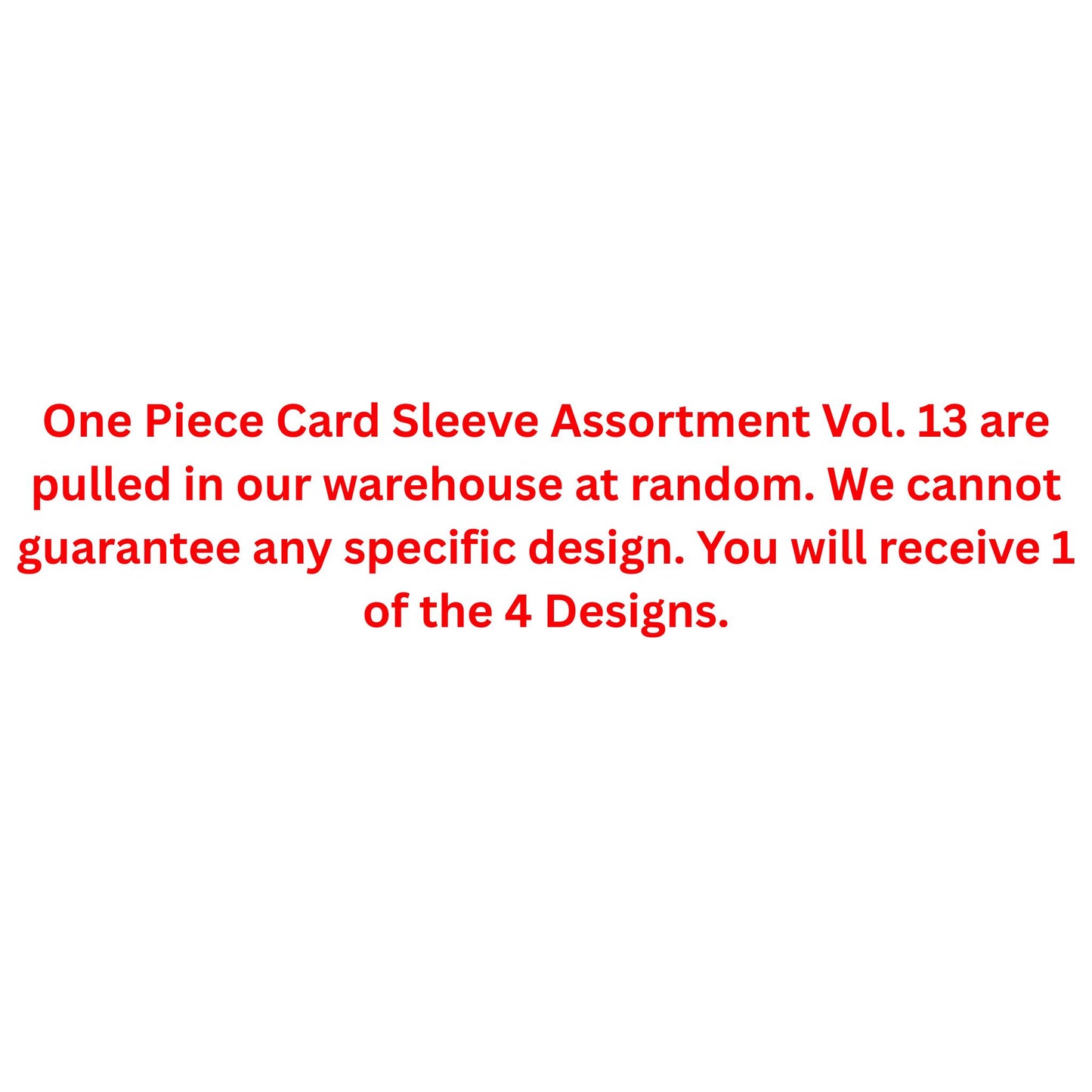 One Piece Card Sleeve Assortment Vol. 13 - Trading Card Market