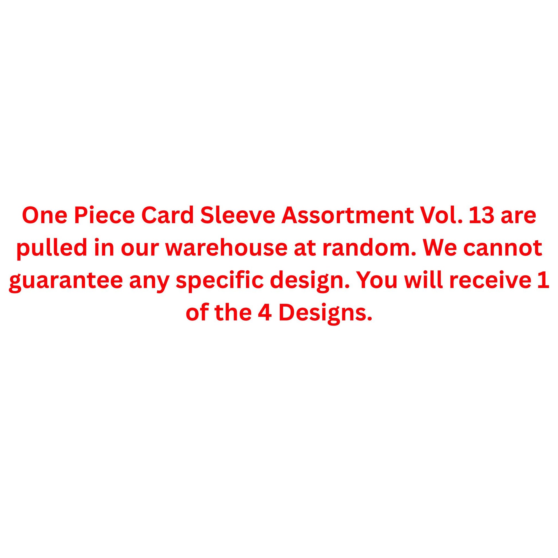 One Piece Card Sleeve Assortment Vol. 13 - Trading Card Market