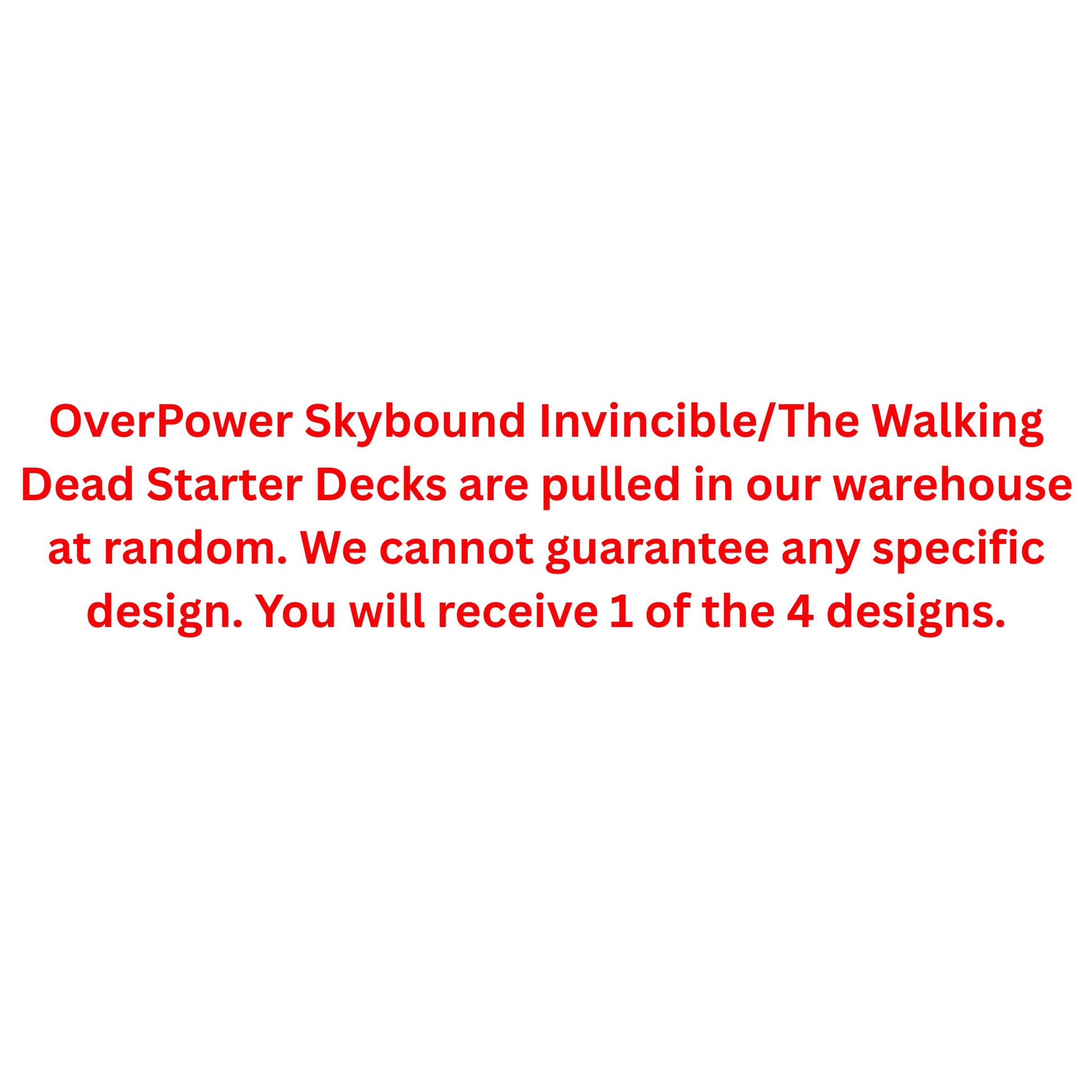 OverPower Skybound Invincible/The Walking Dead Starter Deck (Presell) - Trading Card Market