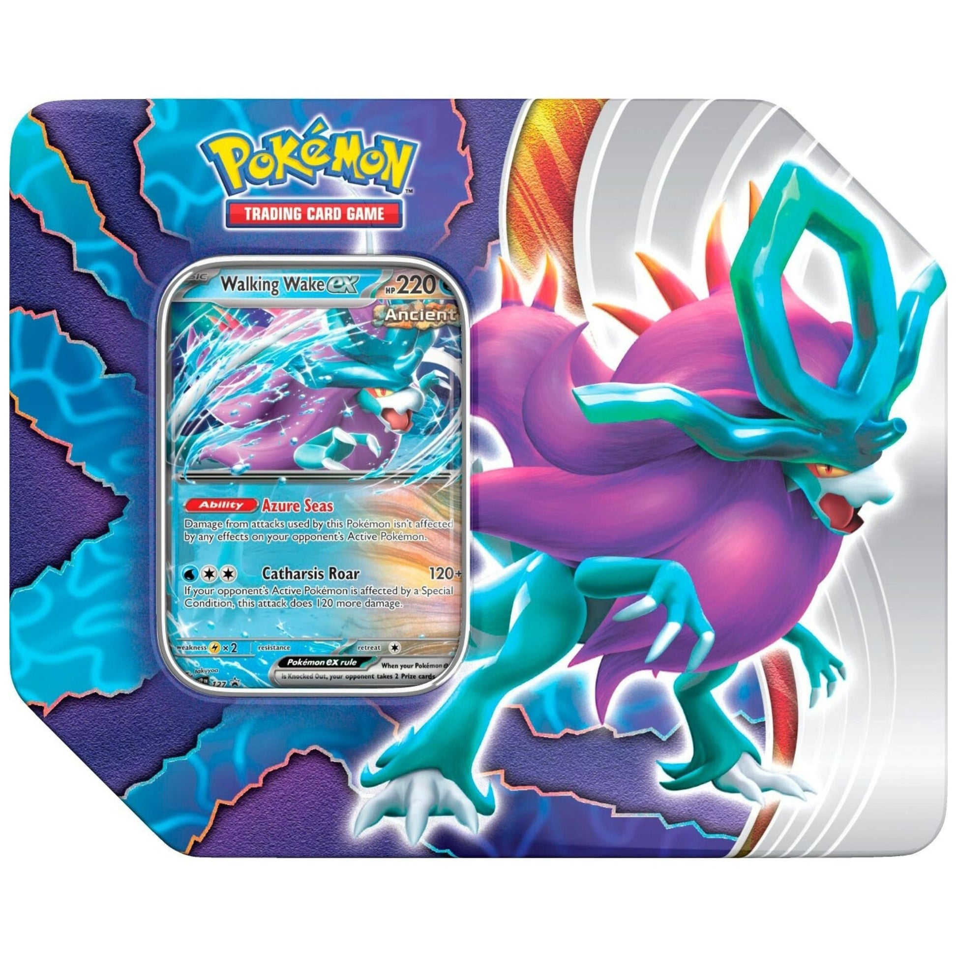 Pokemon Paradox Clash Tin (Walking Wake Ex) Pokemon Paradox Clash Tin (Walking Wake Ex)
