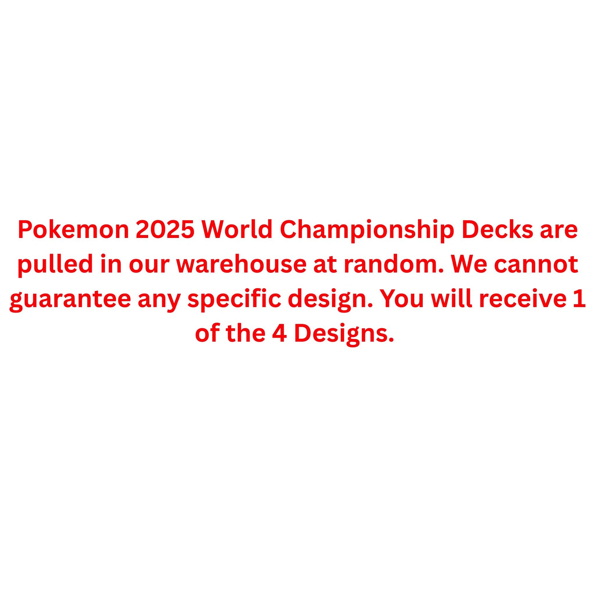 Pokemon 2025 World Championship Deck - Trading Card Market
