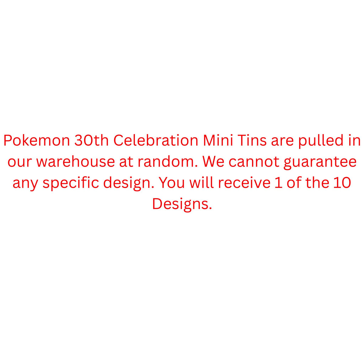 Pokemon 30th Celebration Mini Tin - Trading Card Market