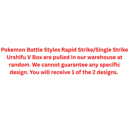 Pokemon Battle Styles Rapid Strike/Single Strike Urshifu V Box - Trading Card Market
